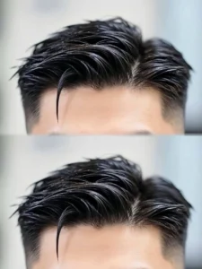 tóc side part vuốt ngược ngắn