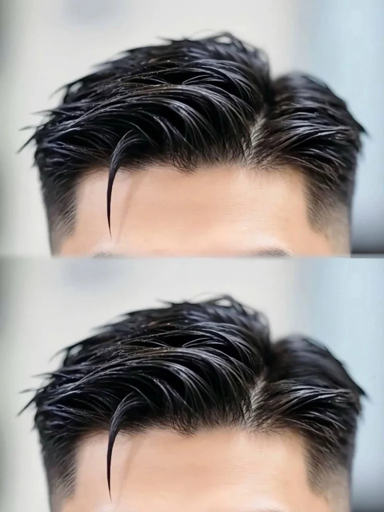 tóc side part vuốt ngược ngắn
