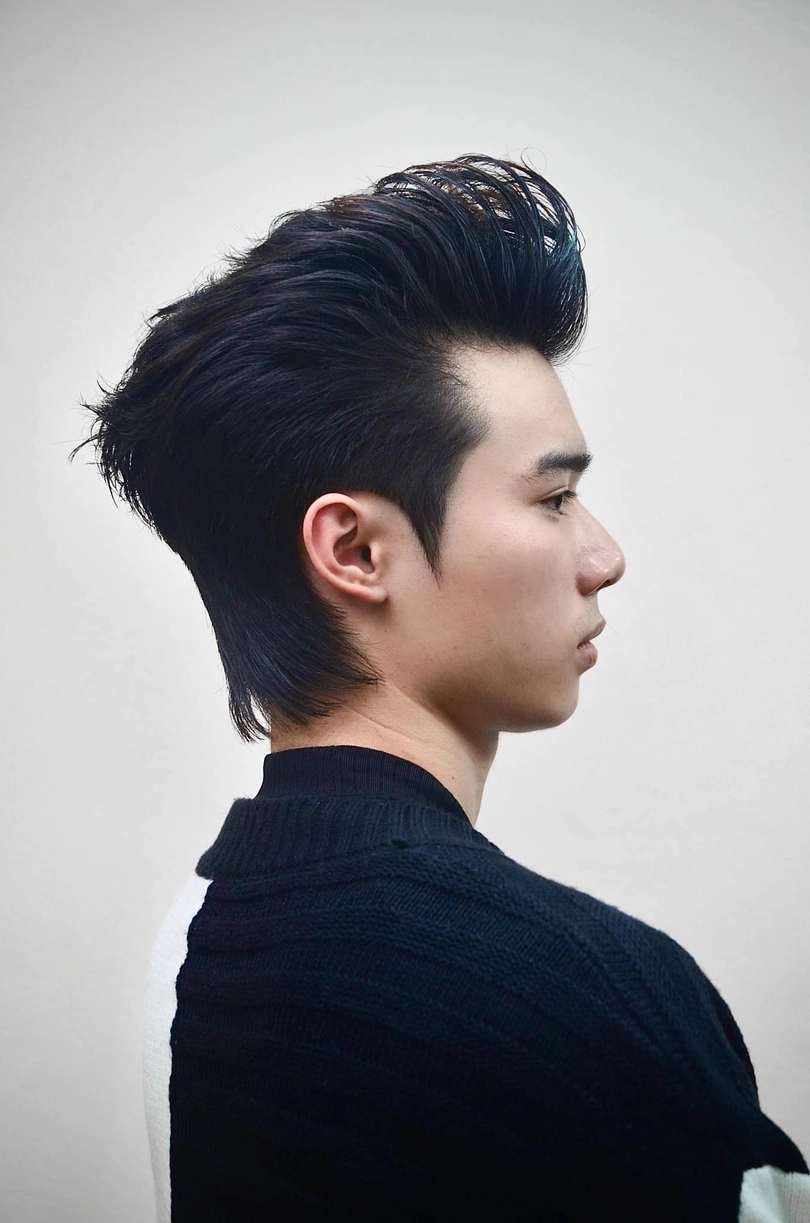 tóc slick back kiểu mullet