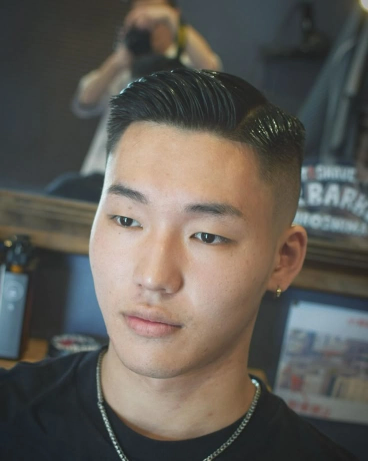 tóc slick back side part ngắn nam