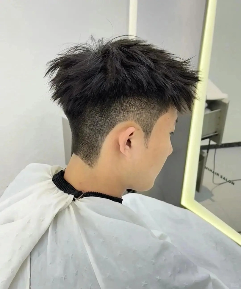 tóc spiky fade