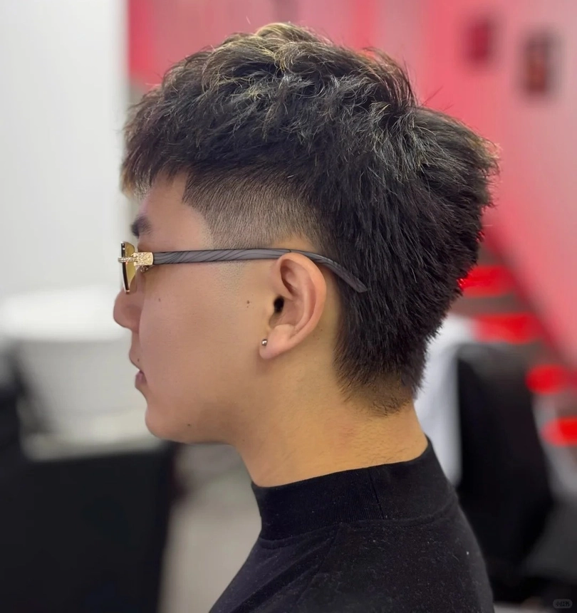 tóc taper fade mullet