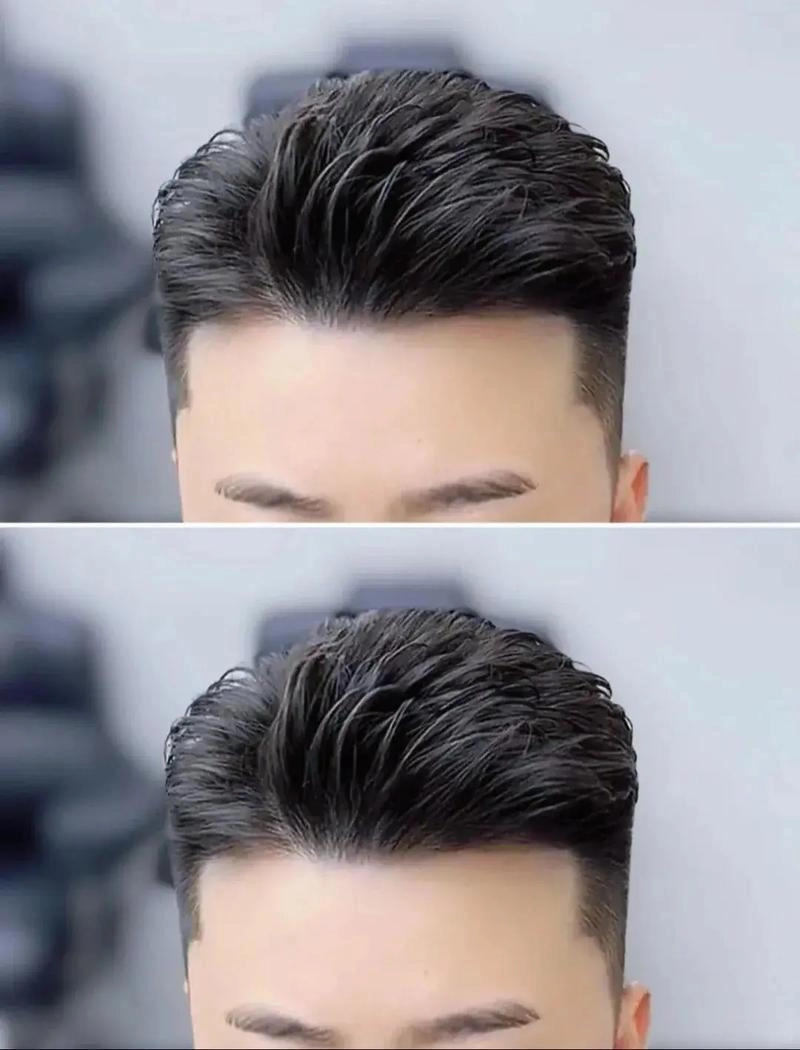 uốn tóc side part vuốt ngược