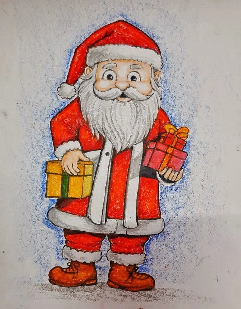 vẽ ông già noel
