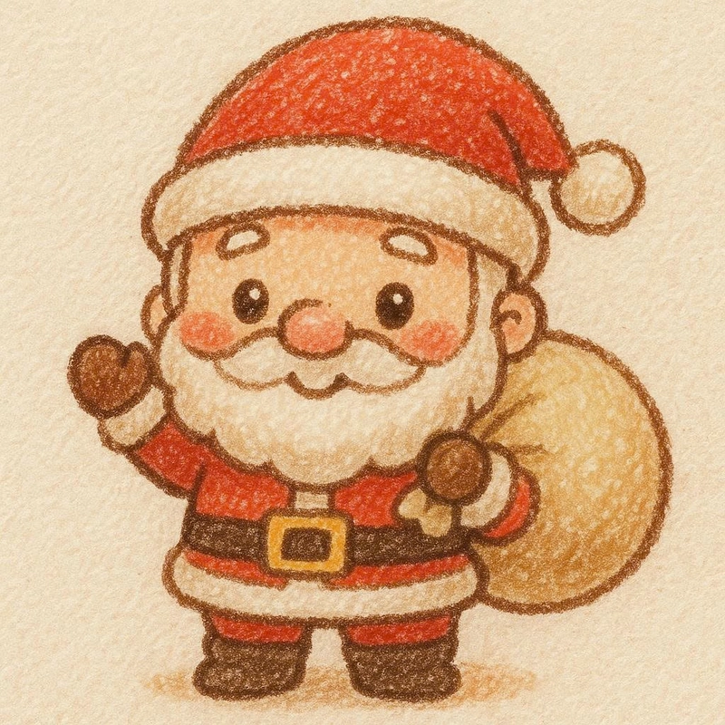 vẽ tranh ông già noel chibi cute