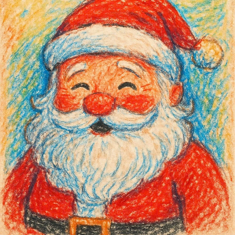 vẽ tranh ông già noel đáng yêu