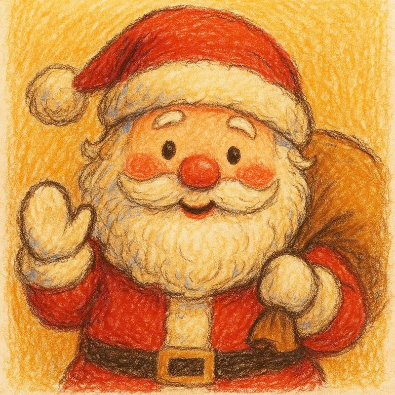 vẽ tranh ông già noel dễ vẽ cho bé