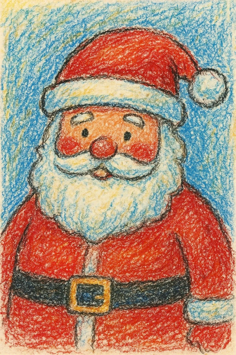 vẽ tranh ông già noel đẹp