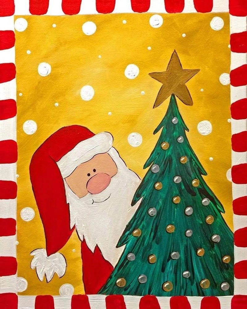 vẽ tranh ông già noel rất đẹp