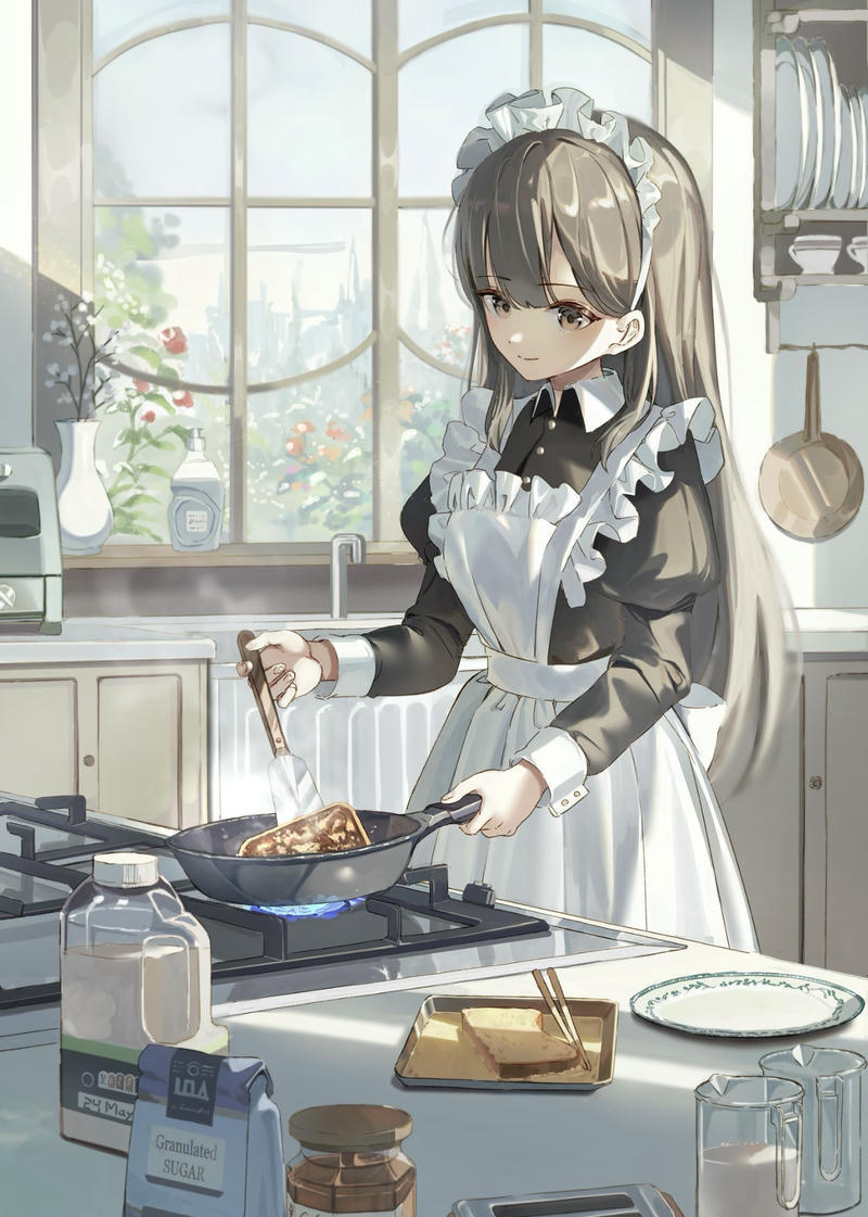 Ảnh anime hầu gái xinh đẹp và đầy sức hút