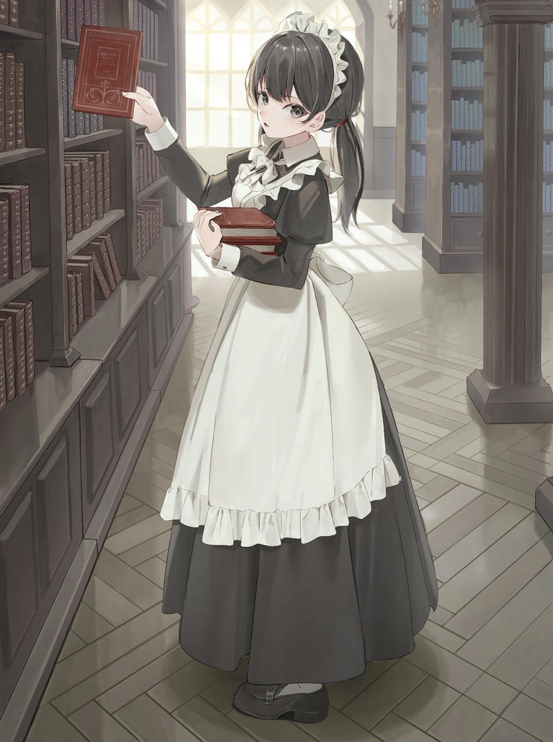 Ảnh anime hầu gái xinh đẹp váy dài