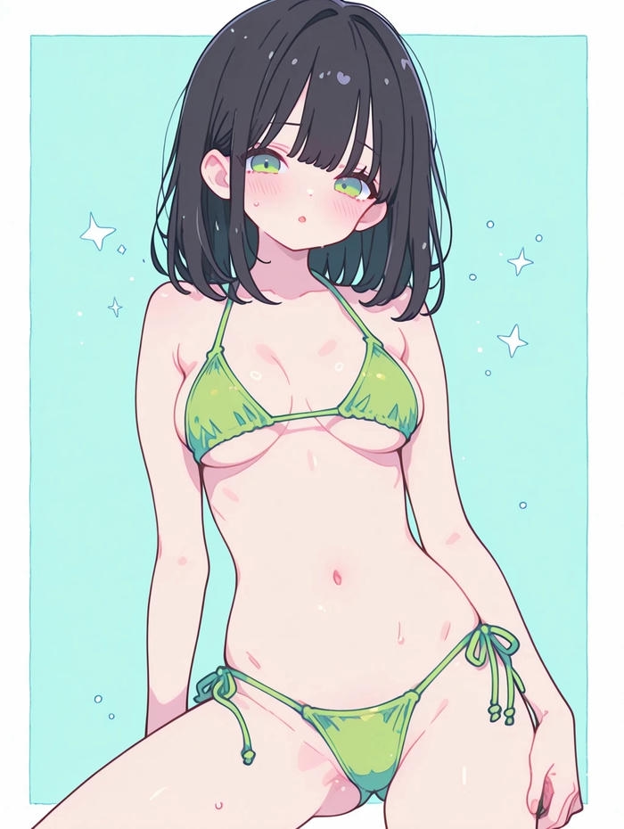 Ảnh anime nữ bikini tươi sáng