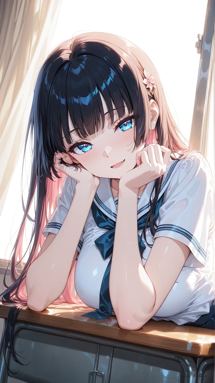 Ảnh anime nữ học sinh đáng yêu