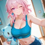 Ảnh gái anime to tròn phong cách minh họa