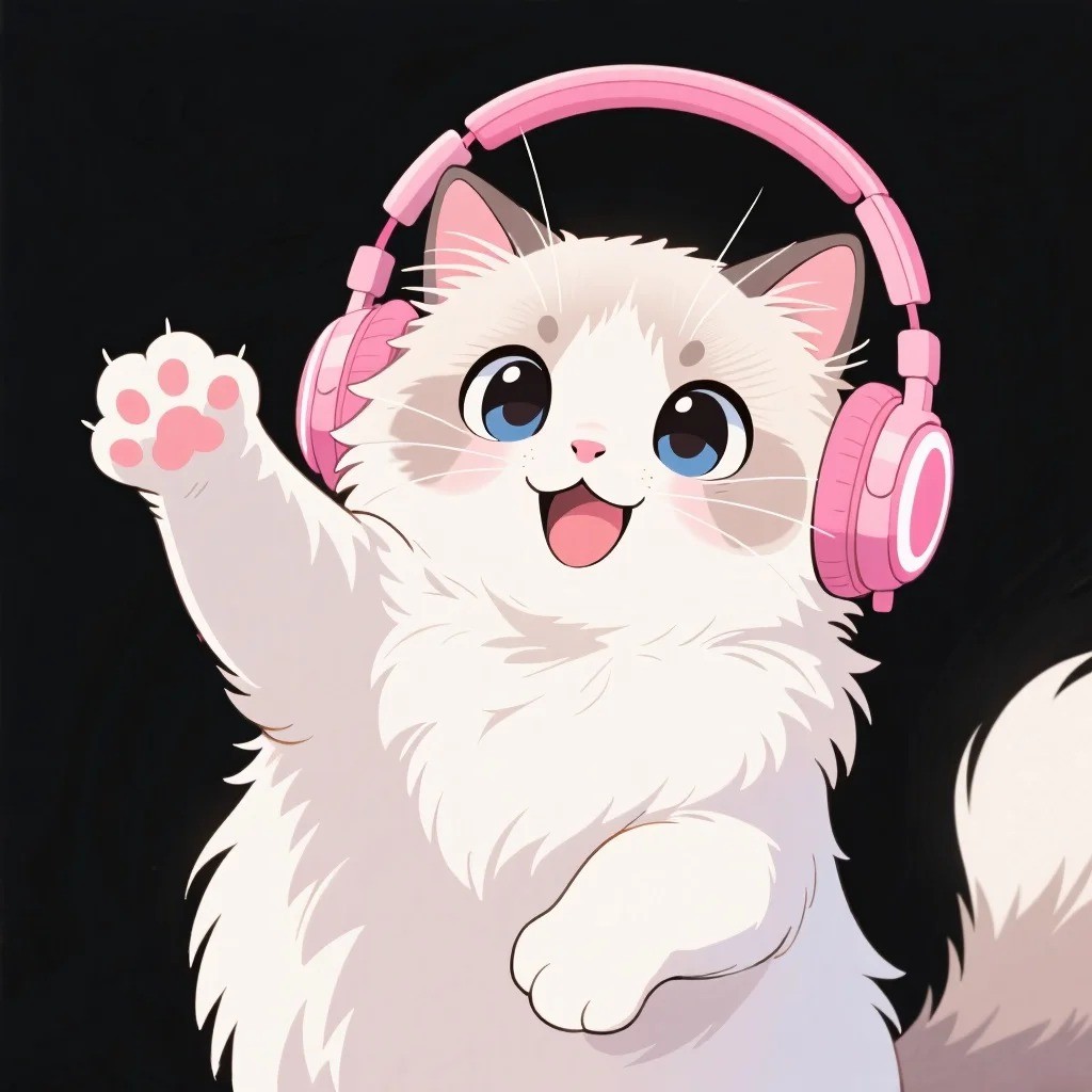 Ảnh mèo anime dễ thương phong cách Nhật Bản