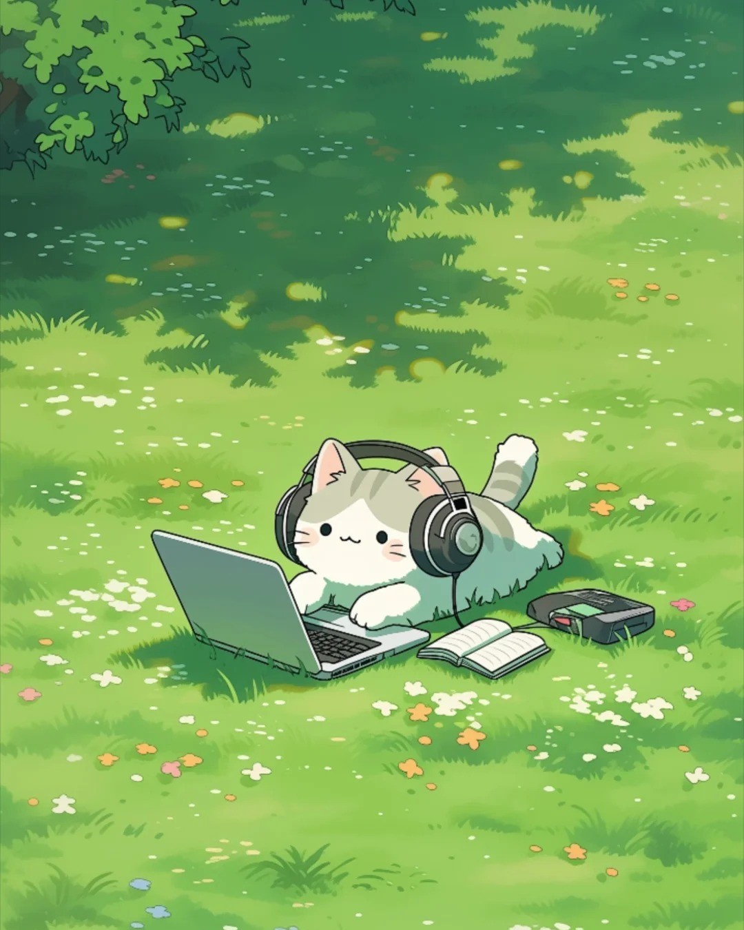 Ảnh mèo anime đẹp mắt dành cho hình nền