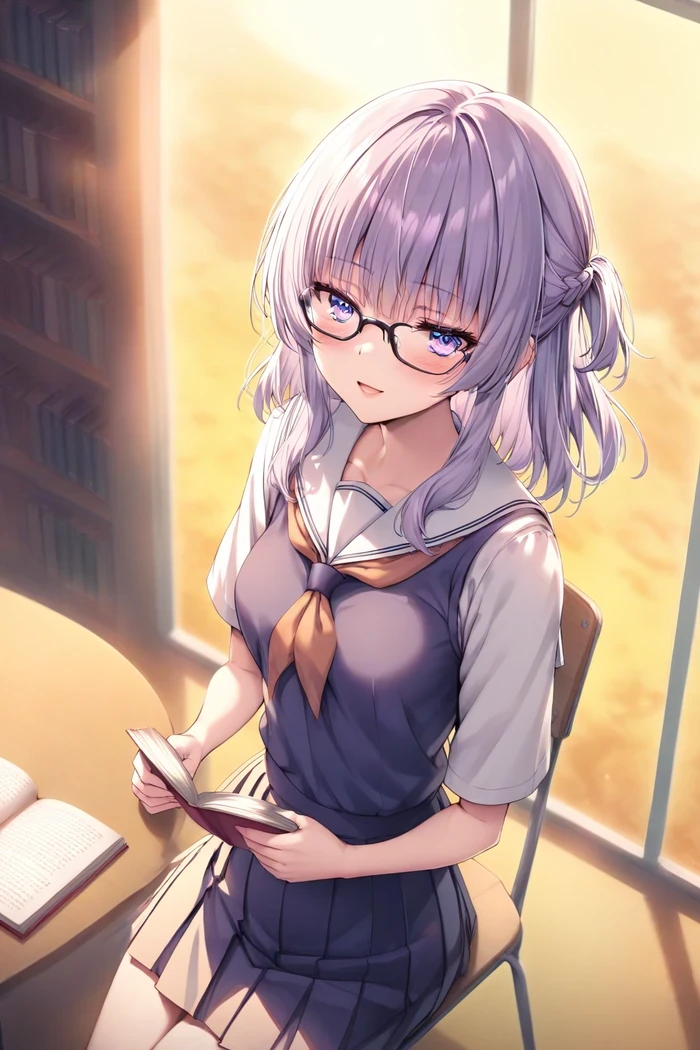 Ảnh nữ học sinh anime dịu dàng