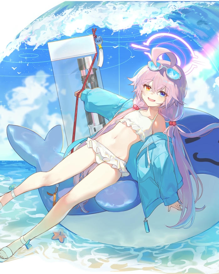 Anime nữ mặc bikini nhẹ nhàng duyên dáng