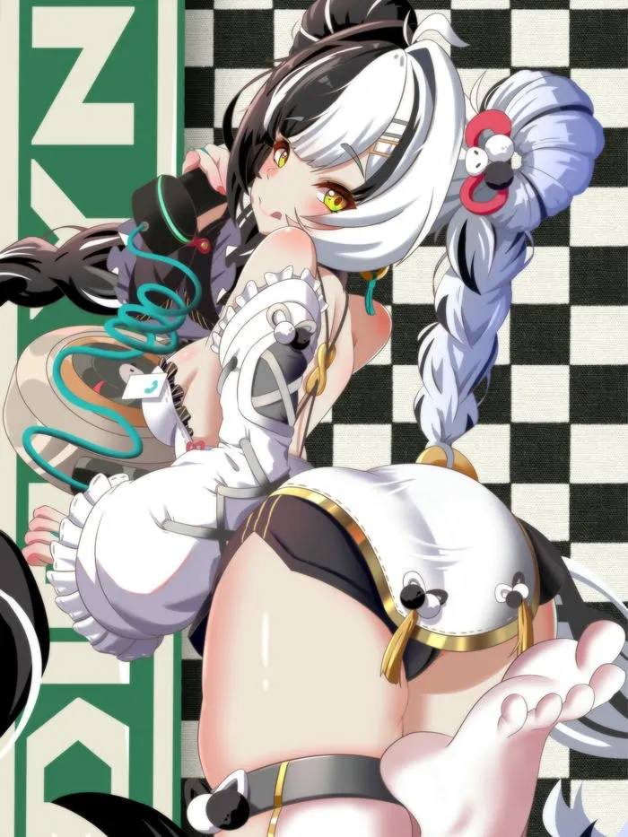 Anime nữ trong hình ảnh thể hiện vẻ quyến rũ