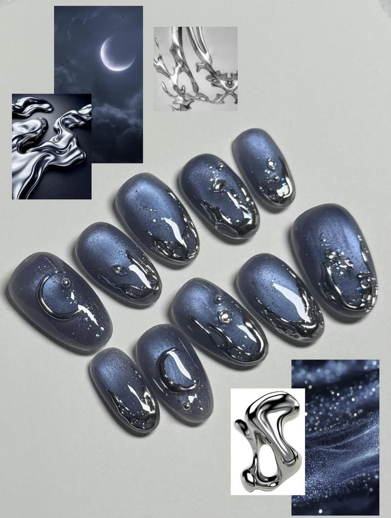 Bộ nail mắt mèo ánh sáng huyền bí