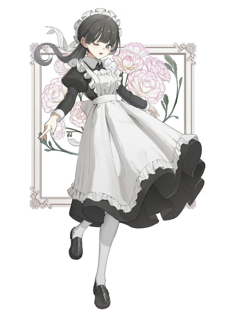 Hình anime hầu gái dễ thương xinh yêu