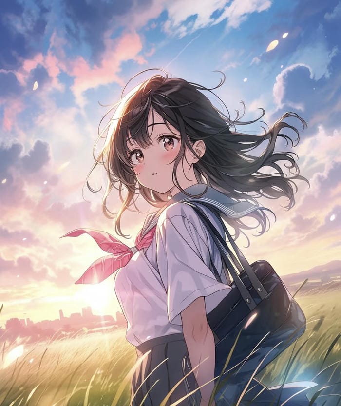 ảnh anime cô gái học hành