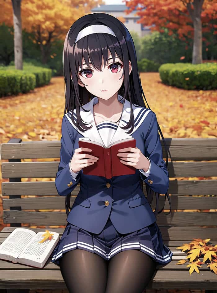 ảnh anime cô gái lớp học