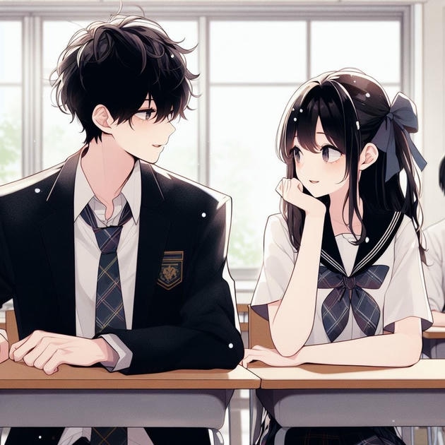 ảnh anime học đường cặp đôi cùng bàn