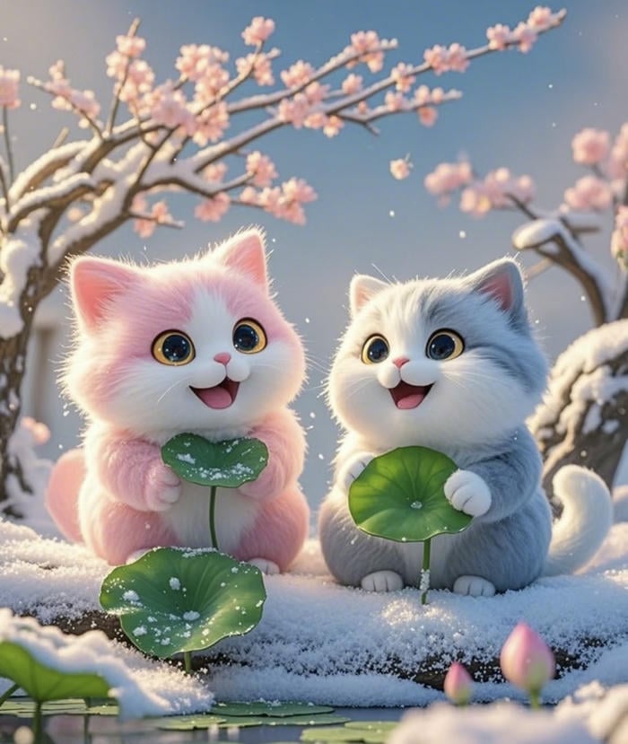 ảnh anime mèo chơi đùa