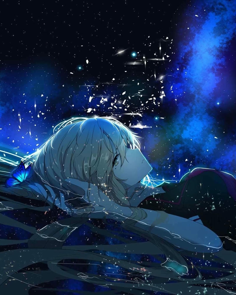 ảnh anime nữ cute ánh sáng