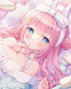 ảnh anime nữ cute nền sáng