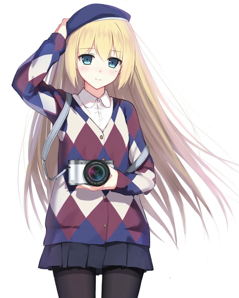 ảnh anime nữ giữa bầu trời