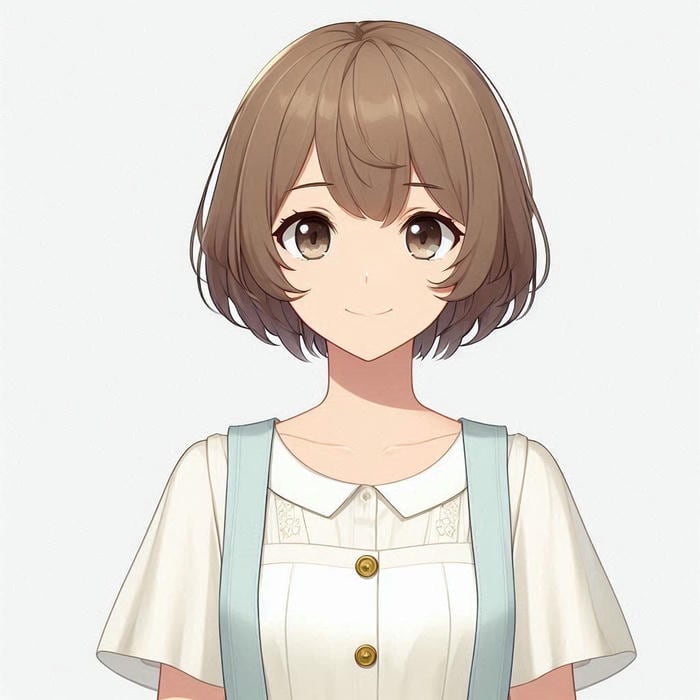 ảnh anime nữ mái ngắn thanh thuần