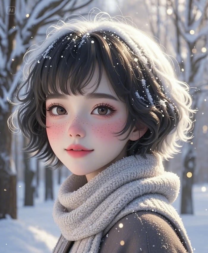 ảnh anime nữ mái ngắn trẻ trung