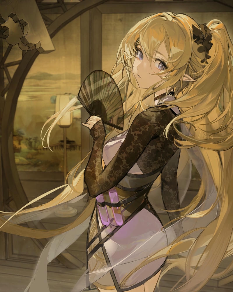 ảnh anime nữ nền đen