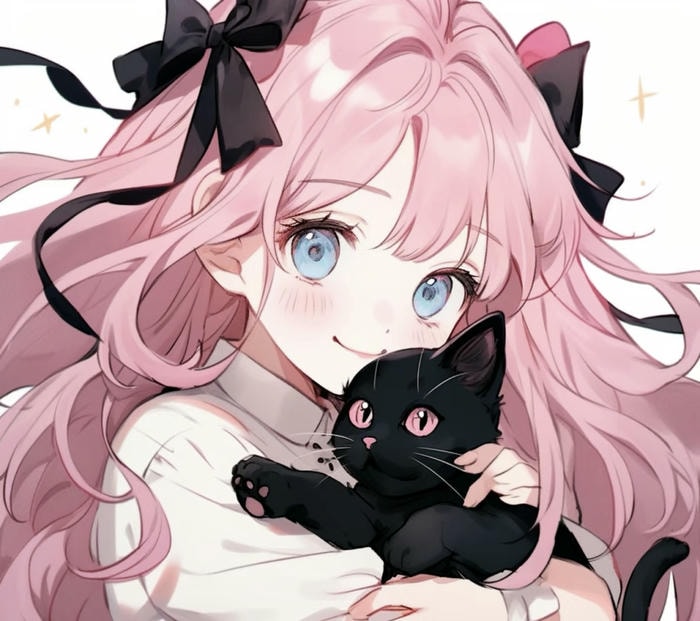 ảnh anime nữ tóc hồng