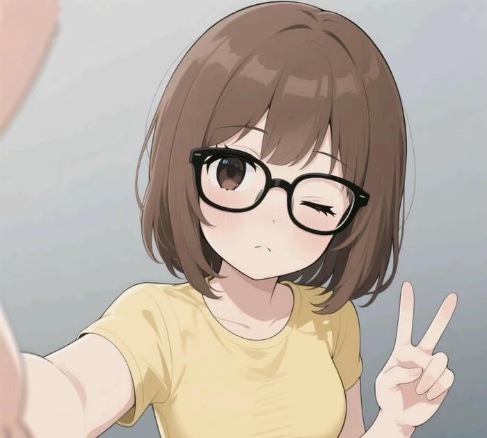 ảnh anime nữ tóc ngắn tinh tế