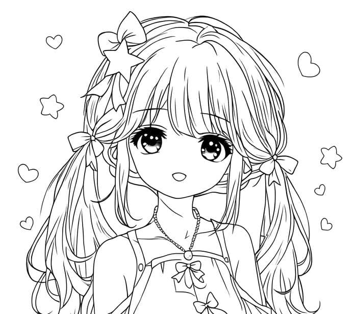 ảnh anime outline đơn