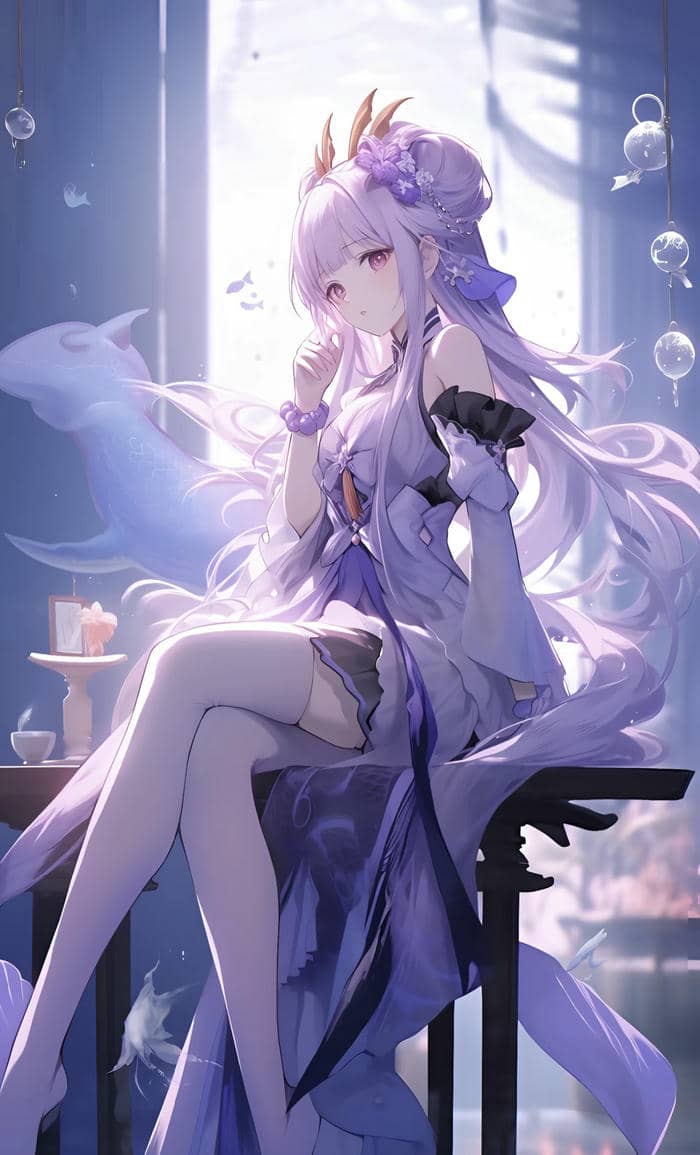 ảnh anime tím ấm