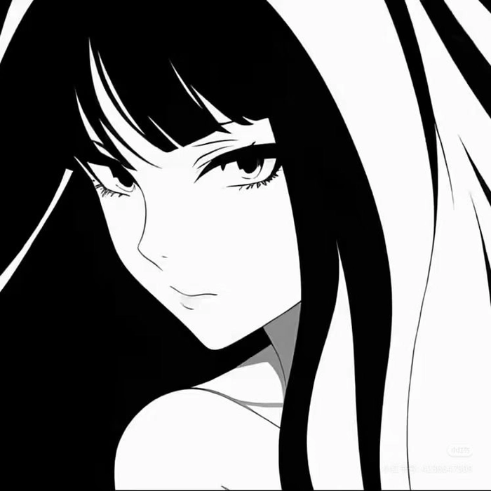 ảnh anime trắng đen tối giản mang vibe thật sâu lắng
