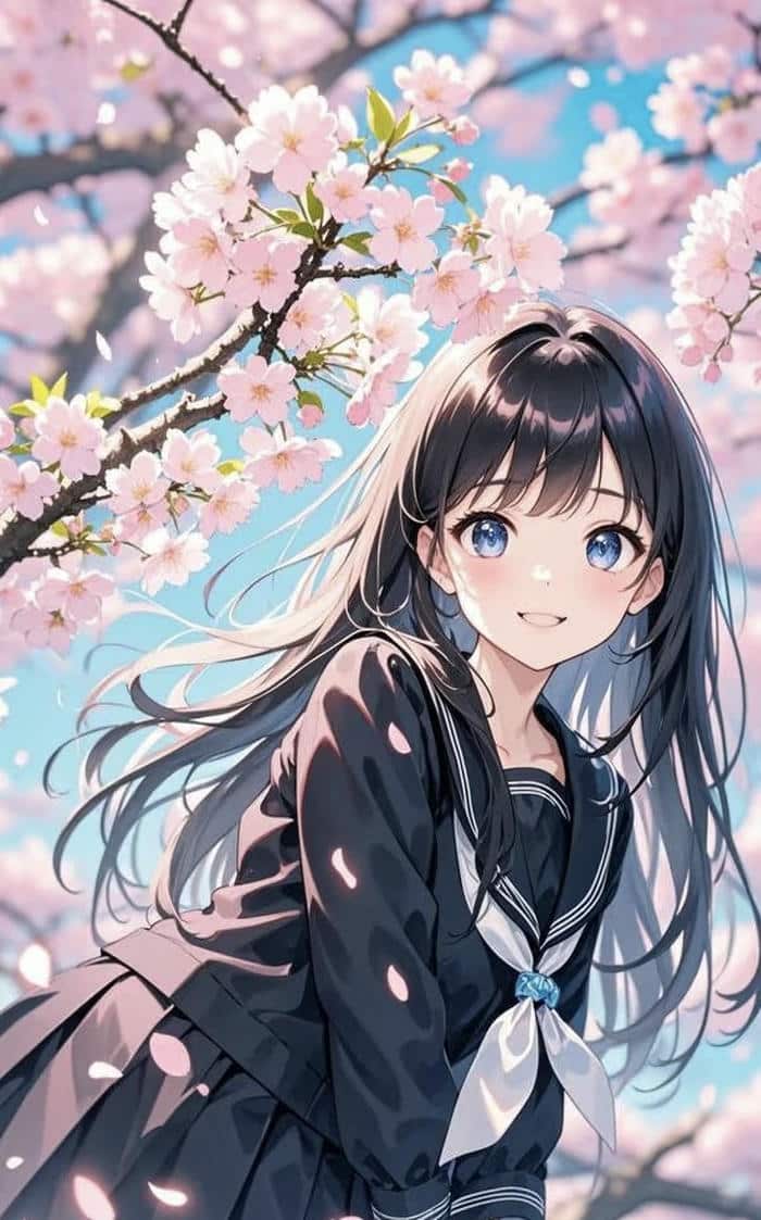 ảnh chất anime học sinh nữ