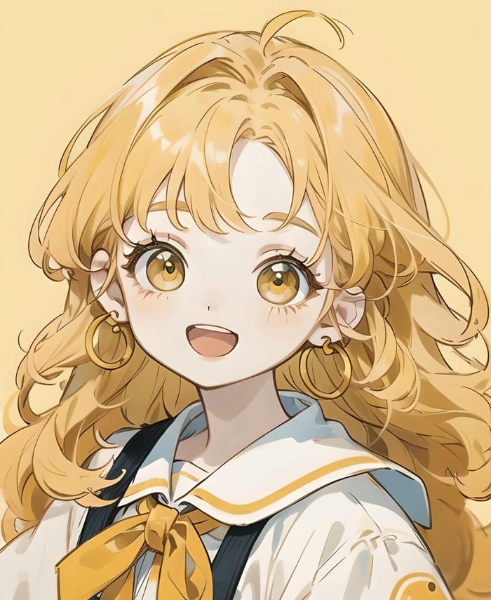 ảnh concept anime tóc vàng