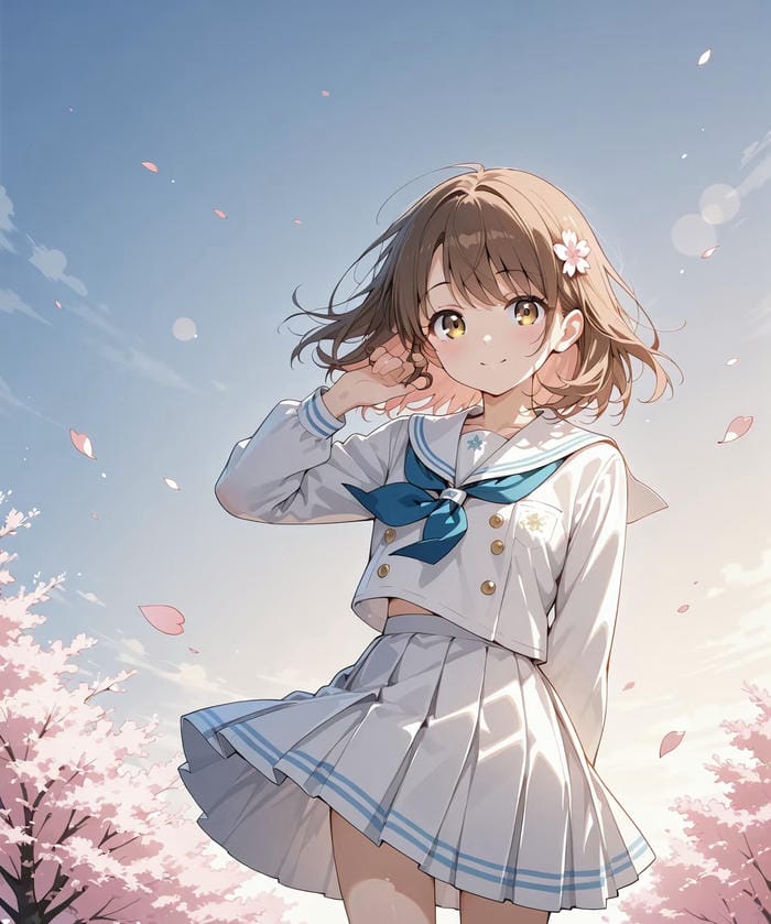 ảnh minh họa anime đồng phục nữ