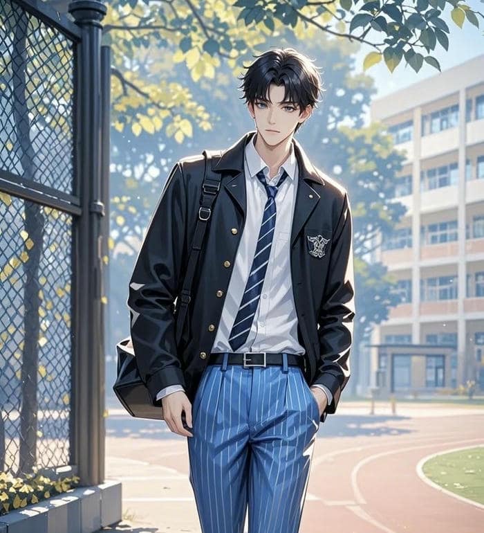 ảnh minh họa anime nam đồng phục