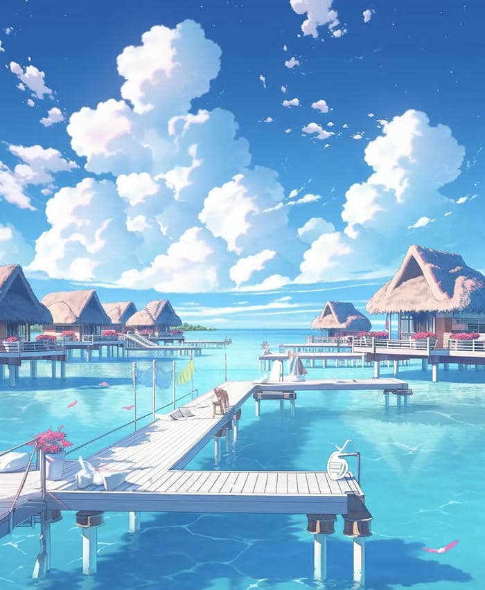 anime biển trời trong