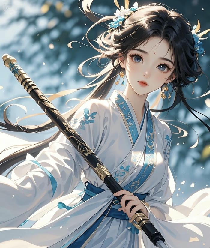 anime girl cổ trang nhẹ nhàng