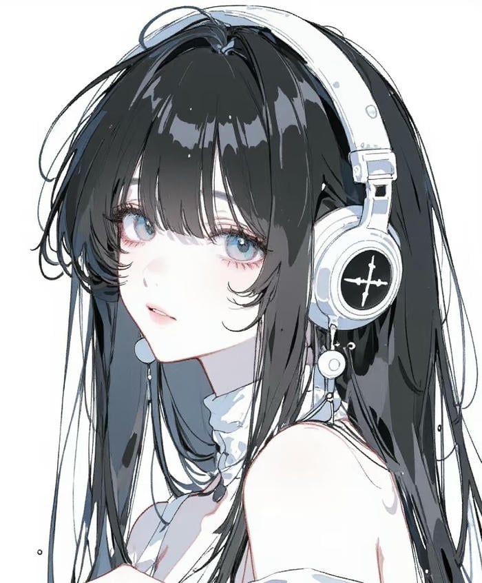 anime girl lạnh lùng nghệ thuật