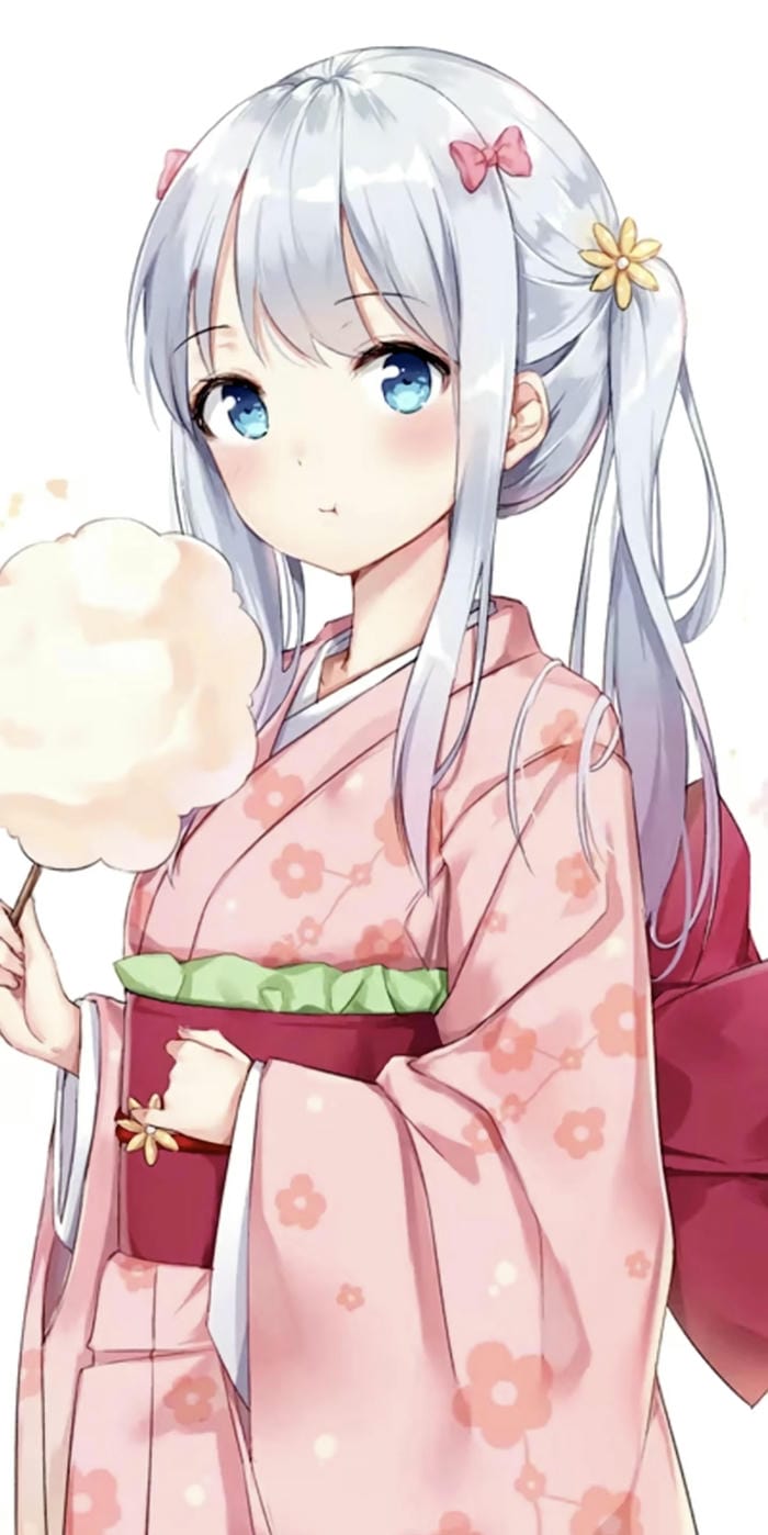 anime nữ kimono phong trần