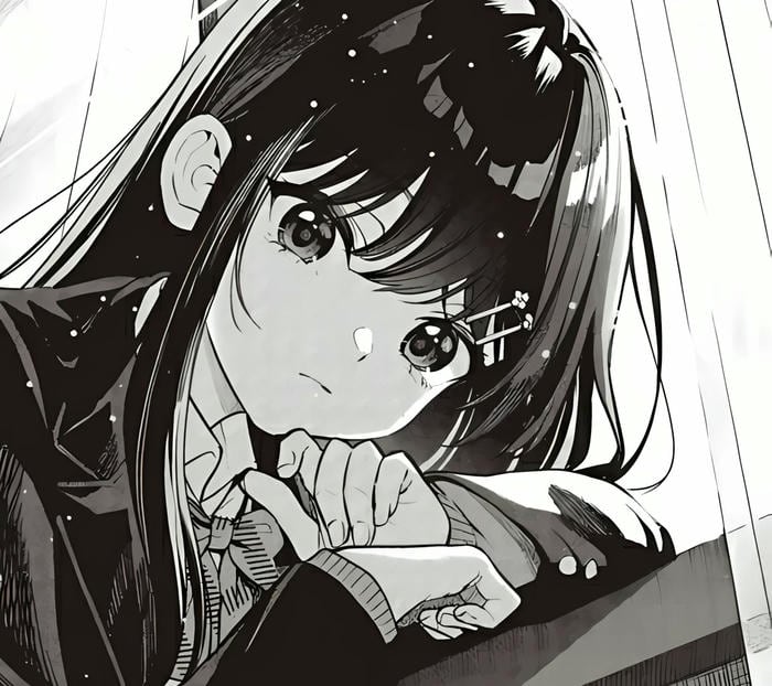 anime nữ trắng đen sâu sắc