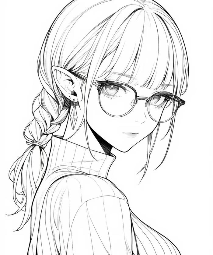 anime trắng đen cơ bản